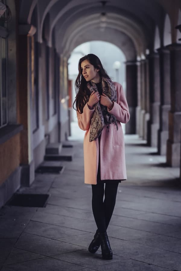 Pink Wool Coat